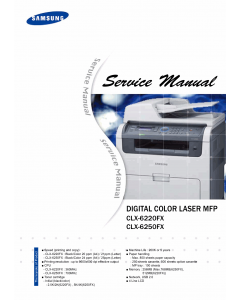 Samsung Digital-Color-Laser-MFP CLX-6220FX 6250FX Parts and Service Manual