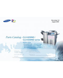 Samsung Digital-Color-Laser-MFP CLX-9250ND 9350ND Options Parts Manual