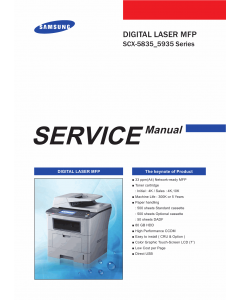 Samsung Digital-Laser-MFP SCX-5835 5935 Parts and Service Manual