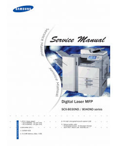 Samsung Digital-Laser-MFP SCX-8030ND 8040ND Parts and Service Manual