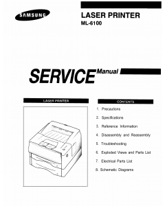 Samsung Laser-Printer ML-6100 Parts and Service Manual