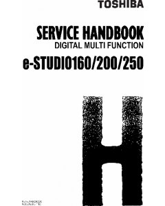 TOSHIBA e-STUDIO 160 200 250 DP1610 Service Handbook