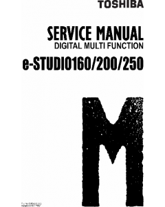 TOSHIBA e-STUDIO 160 200 250 DP1610 Service Manual