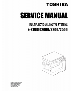 TOSHIBA e-STUDIO 2006 2306 2506 Service Manual