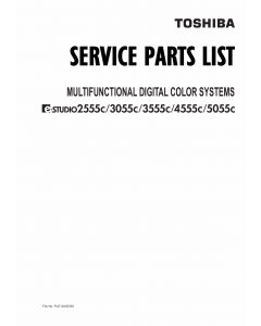 TOSHIBA e-STUDIO 2555C 3055C 3555C 4555C 5055C CSE Parts List Manual