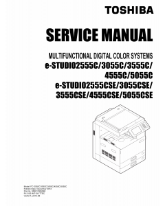 TOSHIBA e-STUDIO 2555C 3055C 3555C 4555C 5055C CSE Service Manual