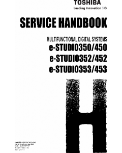 TOSHIBA e-STUDIO 350 450 352 452 353 453 Service Handbook