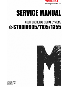 TOSHIBA e-STUDIO 905 1105 1355 Service Manual