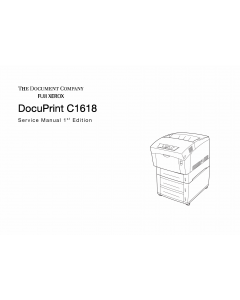 Xerox DocuPrint C1618 Fuji Color Laser Printer Parts List and Service Manual