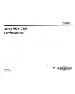 Xerox Printer 7024 7280 Fax Parts List and Service Manual