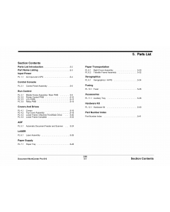Xerox WorkCentre Pro-610 Parts List Manual