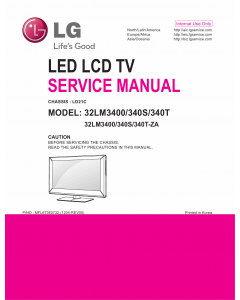 LG LCD TV 32LM3400 32LM340S 32LM340T Service Manual 