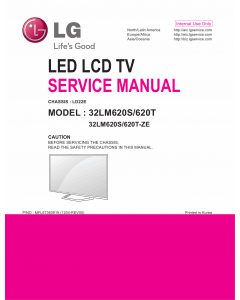 LG LCD TV 32LM620S 32LM620T Service Manual