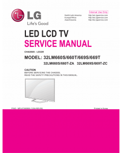 LG LCD TV 32LM660S 32LM660T 669S 669T Service Manual