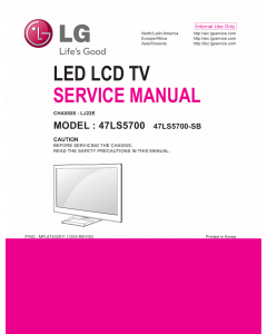 LG LED TV 47LS5700 Service Manual 