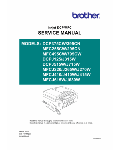 Brother Inkjet-MFC 255 295 495 795 CW-CN DCP375CW 395CN Service Manual