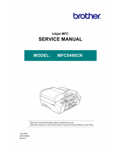 Brother Inkjet-MFC 5490CN Service Manual and Parts