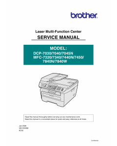 Brother Laser-MFC 7320 7340 7440 7450 7840 N-W DCP7030 7040 7050N Service Manual