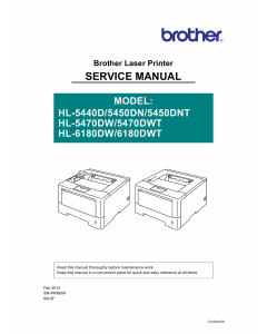 Brother Laser Printer HL-5440 5450 5470 6180 Service Manual