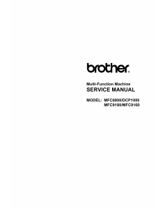 Brother MFC 6800 9160 9180 DCP1000 Service Manual