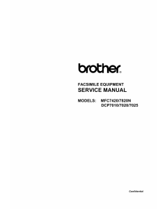 Brother MFC 7420 7820N DCP7010 7020 7025 Service Manual