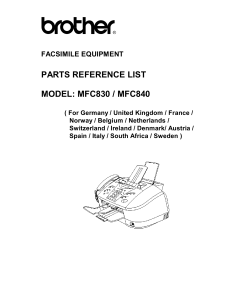 Brother MFC 830 840 Parts Reference