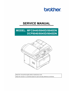 Brother MFC 8840 8840D 8840DN DCP8040 8045D 8045DN Service Manual