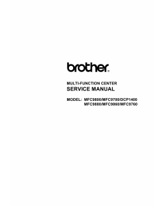 Brother MFC 9700 9760 9860 9800 9880 DCP1400 Parts Reference