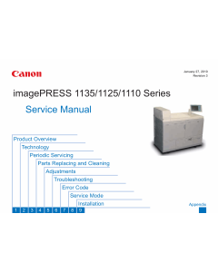 CANON imagePRESS 1110 1125 1135 Service Manual PDF download