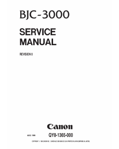 Canon BubbleJet BJC-3000 Service Manual