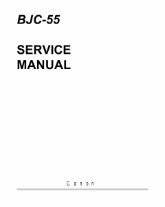Canon BubbleJet BJC-55 Service Manual