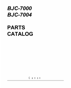 Canon BubbleJet BJC-7000 Parts Catalog Manual