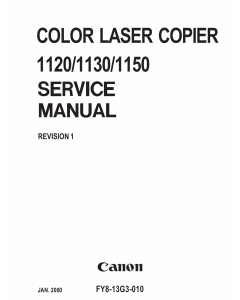 Canon ColorLaserCopier CLC-1120 1130 1150 Parts and Service Manual