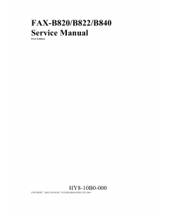 Canon FAX B820 B822 B840 Service Manual