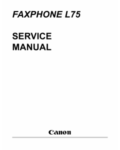 Canon FAX FP-L75 Parts and Service Manual
