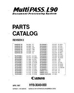 Canon FAX FP-L90 MultiPass Parts Catalog Manual