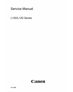 Canon FAX L100 L120 Parts and Service Manual