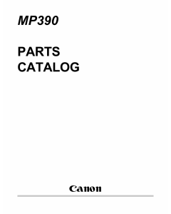 Canon MultiPASS MP-390 Parts Catalog Manual