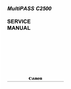 Canon MultiPASS MP-C2500 Service Manual