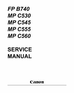 Canon MultiPASS MP-C530 C545 C555 C560 FB-P740 Service Manual