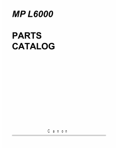 Canon MultiPASS MP-L6000 Parts Catalog Manual