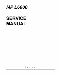 Canon MultiPASS MP-L6000 Service Manual