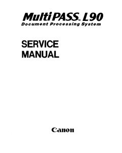 Canon MultiPASS MP-L90 Service Manual