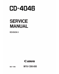 Canon Options CD-4046 Document-Scanner Parts and Service Manual