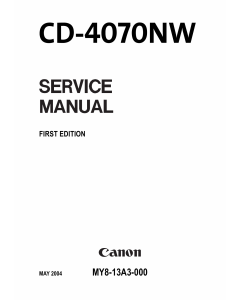 Canon Options CD-4070NW Document-Scanner Parts and Service Manual