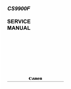 Canon Options CS-9900F Document-Scanner Parts and Service Manual