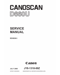 Canon Options CS-D660U CanoScan D660U Service Manual