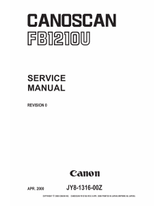 Canon Options CS-FB1210U CanoScan FB1210U Service Manual