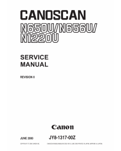 Canon Options CS-N650U CanoScan N650U N656U N1220U Parts and Service Manual