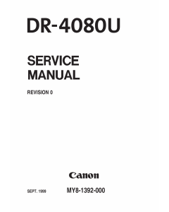 Canon Options DR-4080U 4085U Parts and Service Manual